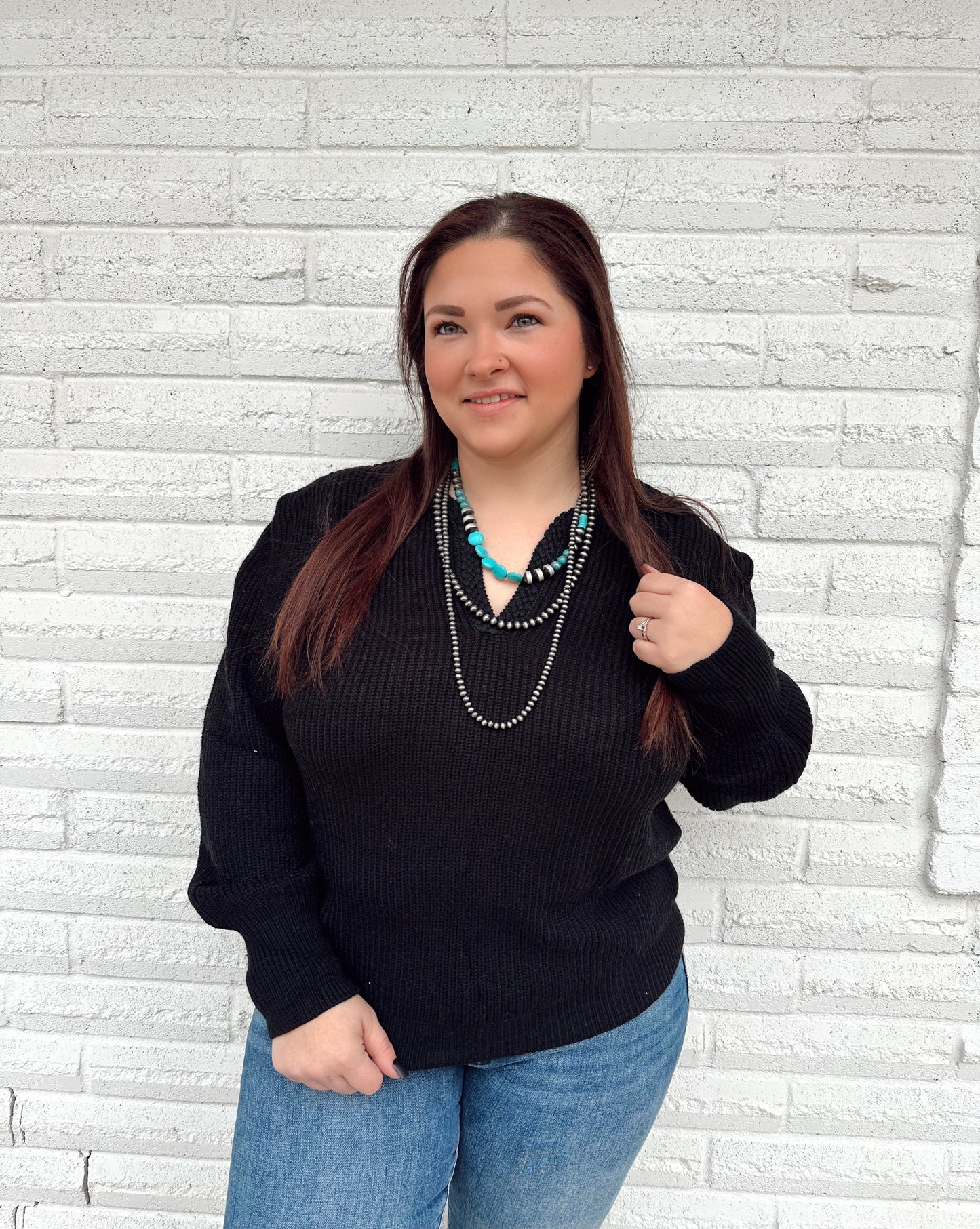 Out On The Town Black Braided Blouse Top