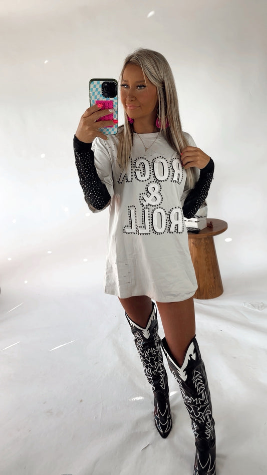 Extra Distressed Rock & Roll Vintage Graphic Top