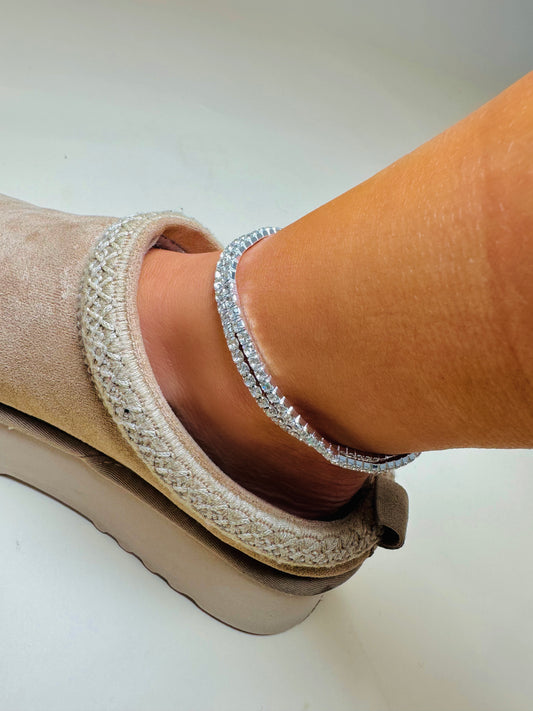 Double diamond Ankle Bracelet