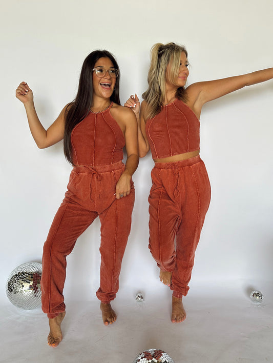 Keep Pushing On Rust Two Piece Set