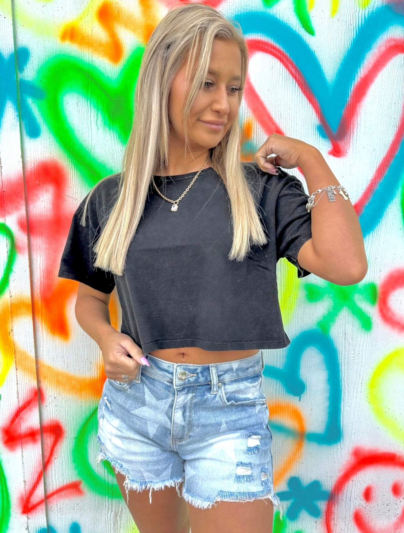 Living in The Moment Relaxed Crop Top