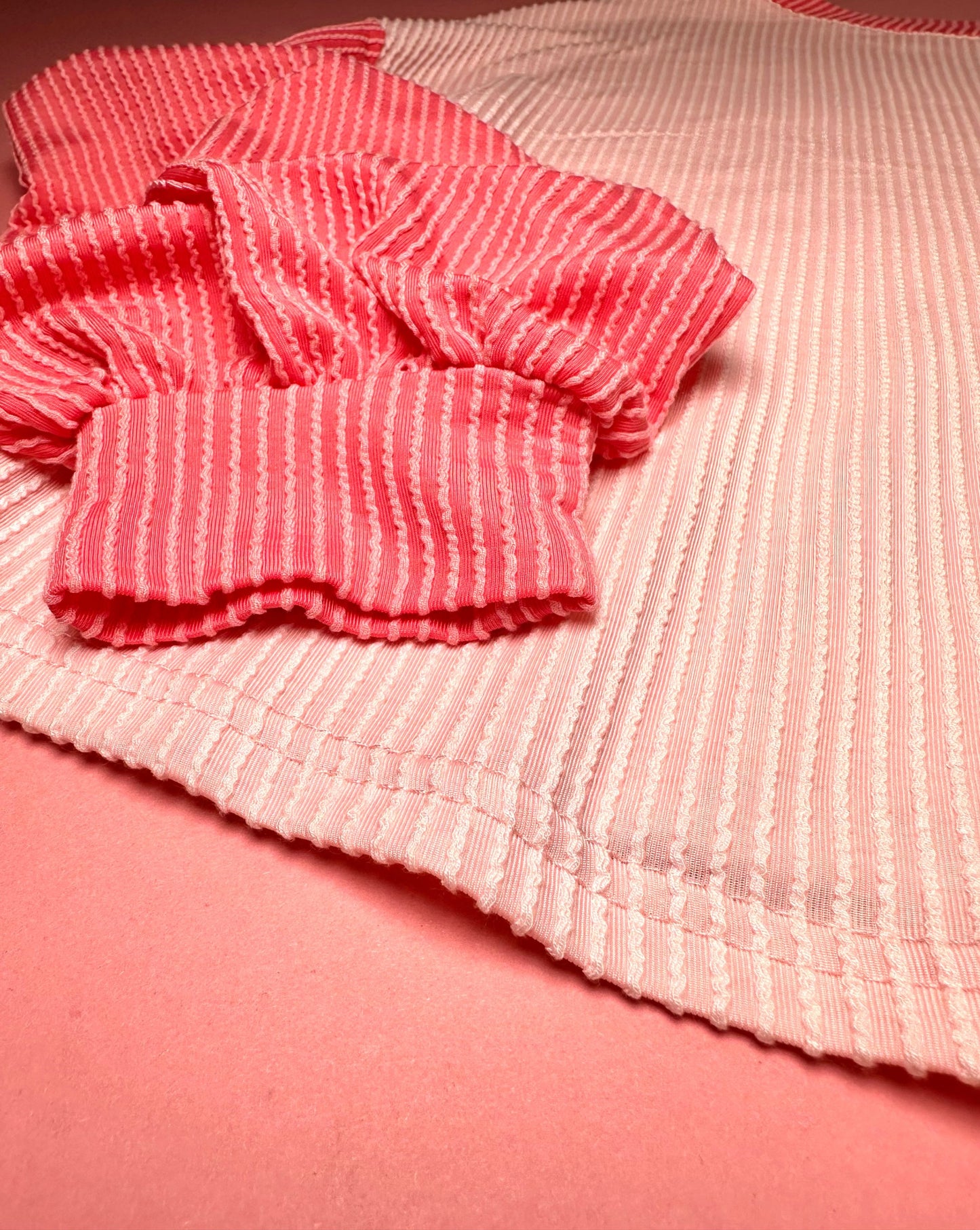 Keep Falling Pink Ribbed Long Sleeve Top