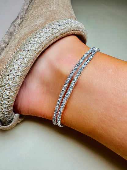 Double diamond Ankle Bracelet