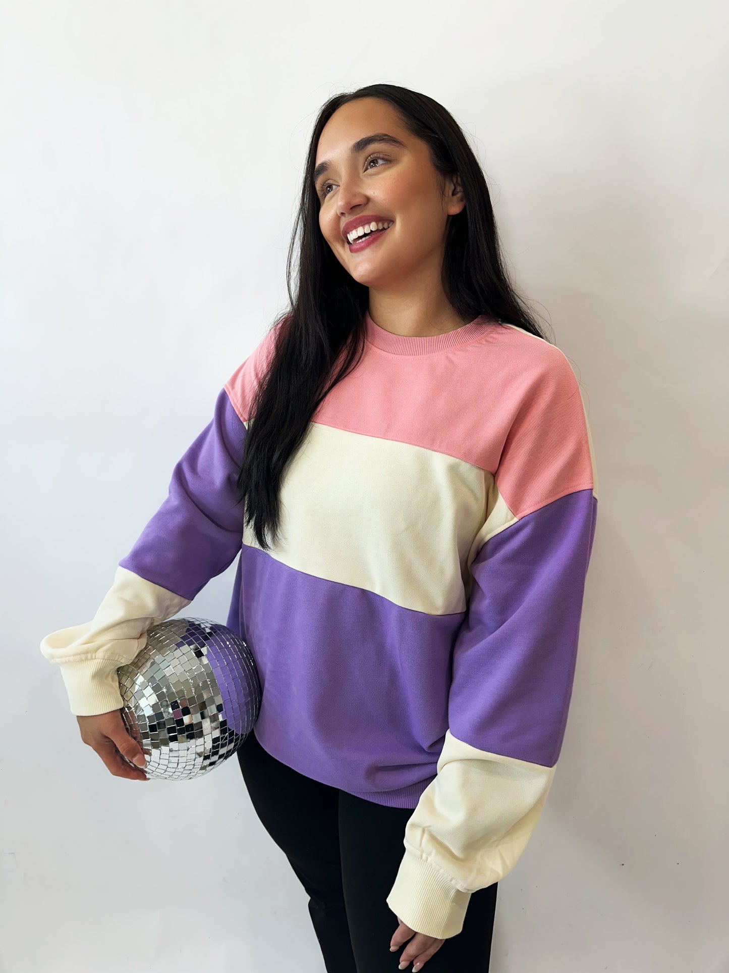 Meadow Lane Colorblock Sweater Top