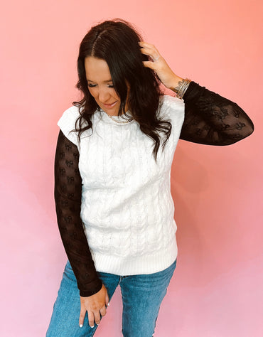 Oatmeal Knit High Neck Sweater Top