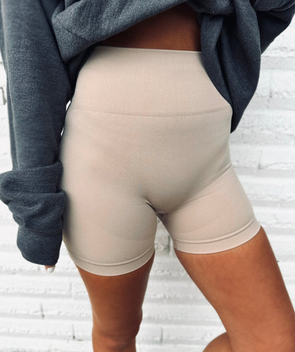 High Waist Scrunch Butt Biker Shorts