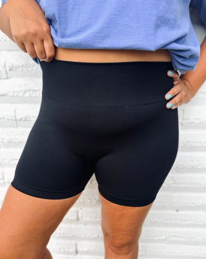 High Waist Scrunch Butt Biker Shorts