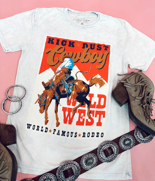 Kick Dust Cowboy Graphic Top