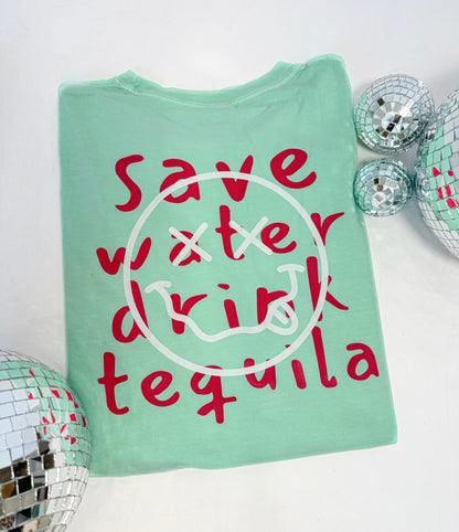 Save Water Drink Tequila Graphic T-shirt