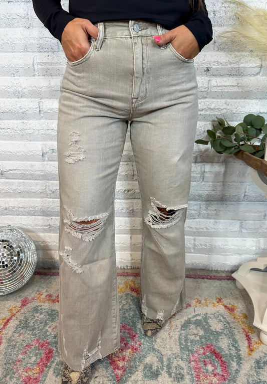 Georgia Vintage Distressed Denim Jeans