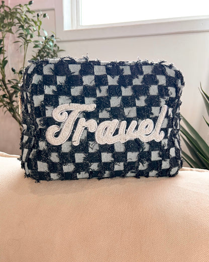 Dramatic Denim Cosmetic Travel Bag