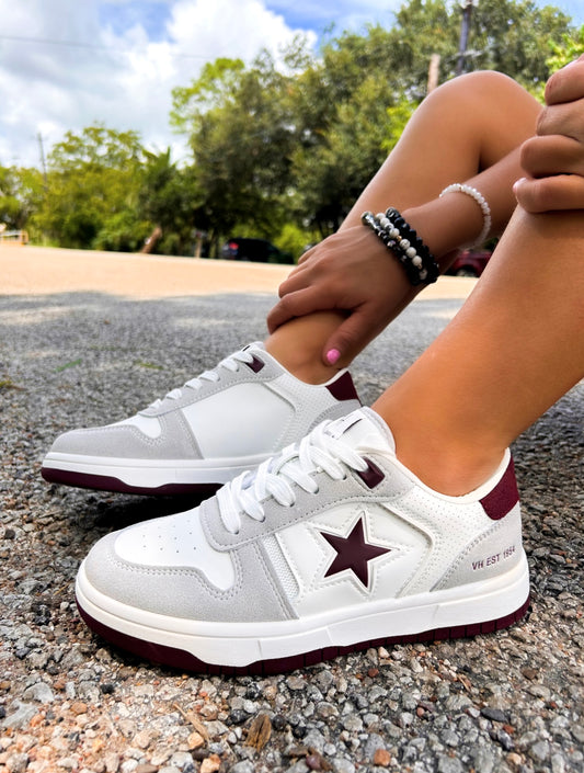 Step Up Maroon Vintage Havana Sneakers Shoes