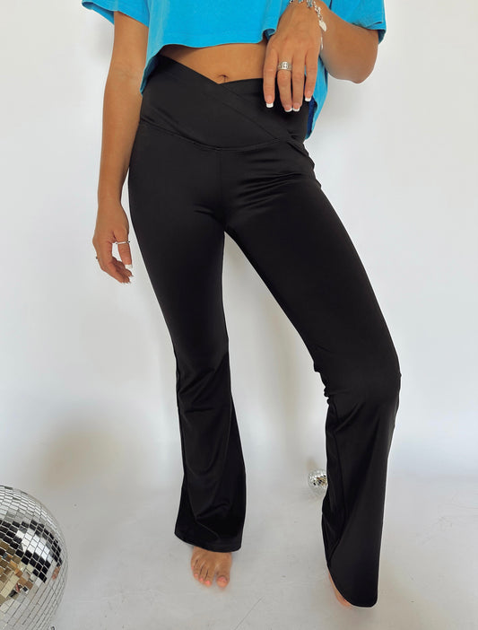 Travel With me Black Flare Yoga Pants