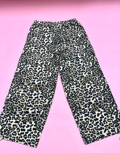 On The Prowl Leopard Print Drawstring Pants