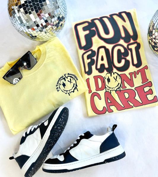 Fun Fact-I Don't Care Graphic Top