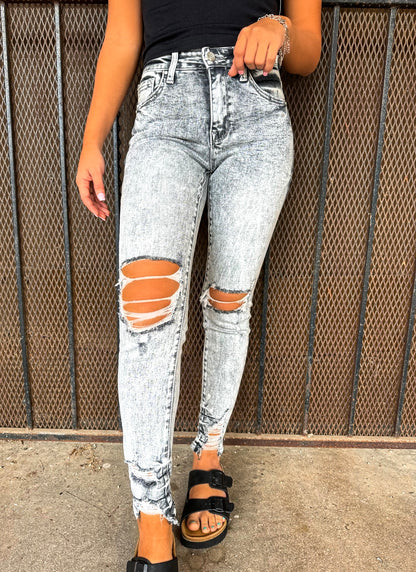 Midnight Moves Distressed Skinny Jeans