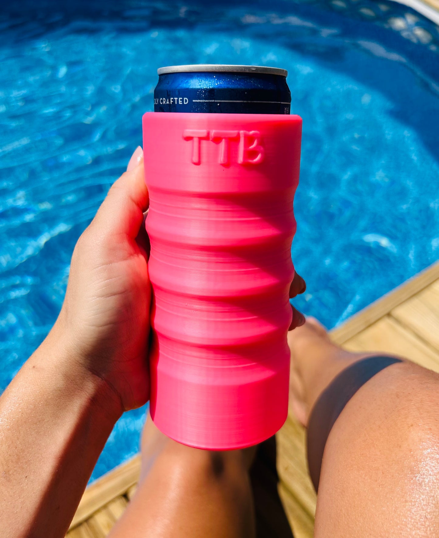 T’s Tanning Logo Can Holder koozies