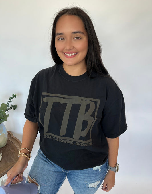 Black Matte TTB Logo Graphic Top