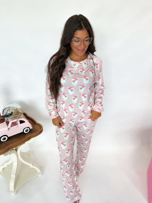 Pink Santa Claus Lounge Set