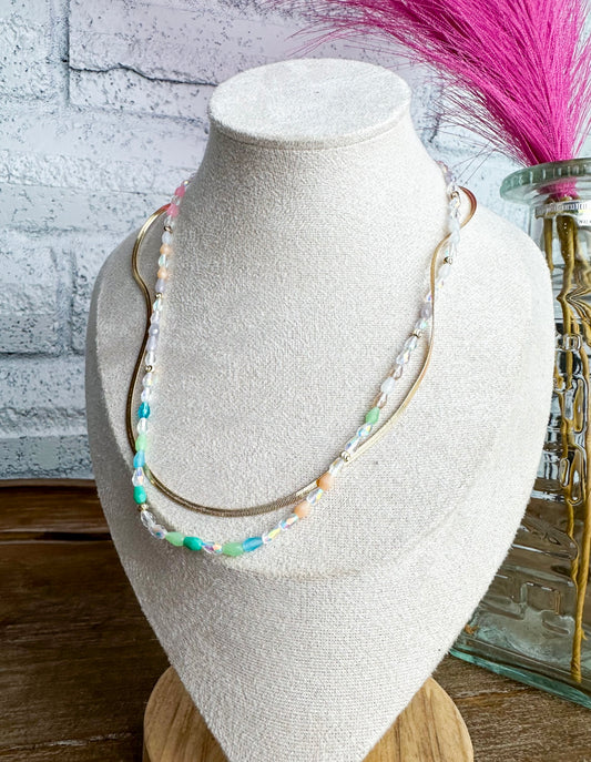 Summertime fun Multi Color Layered Necklace