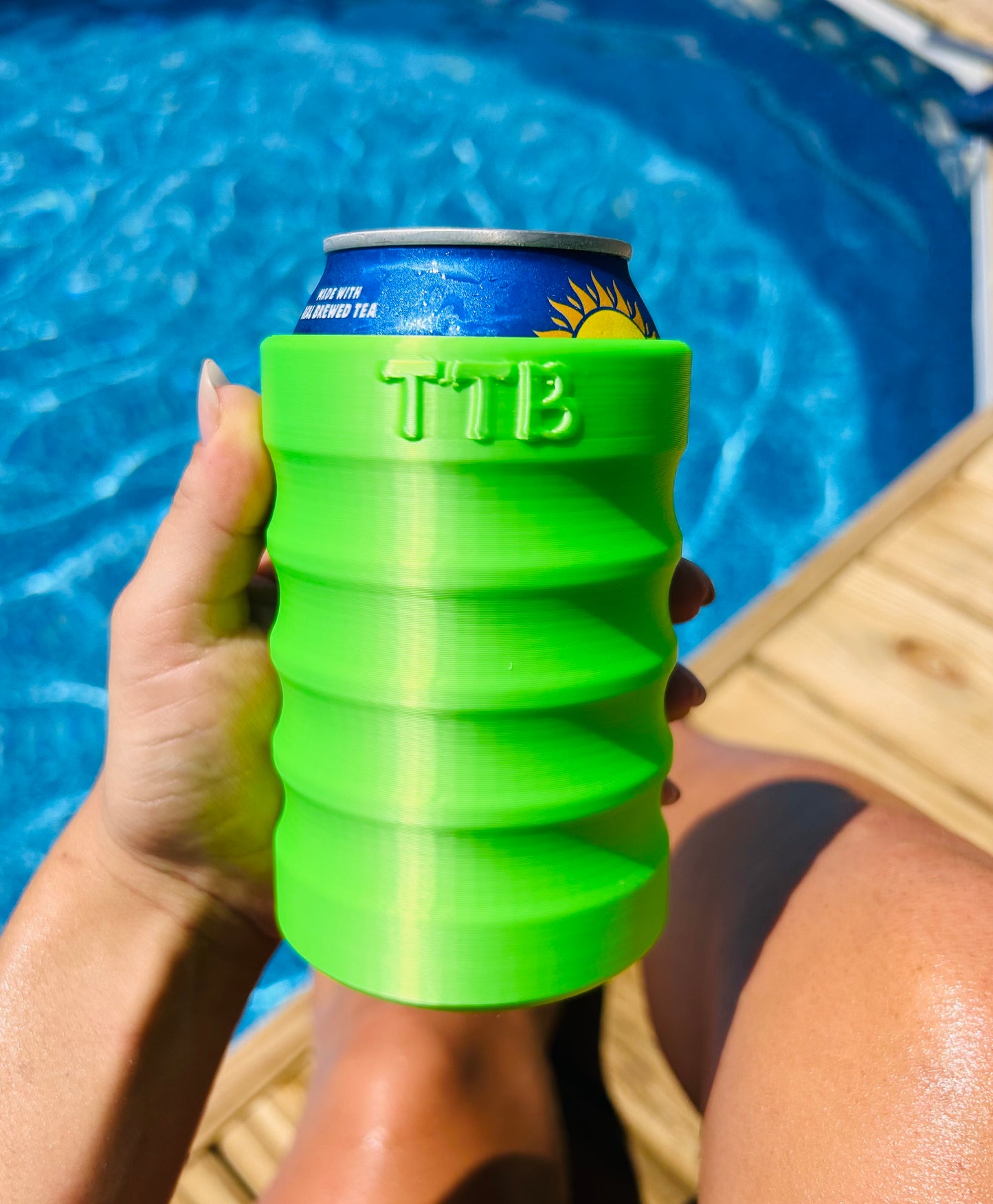 T’s Tanning Logo Can Holder koozies