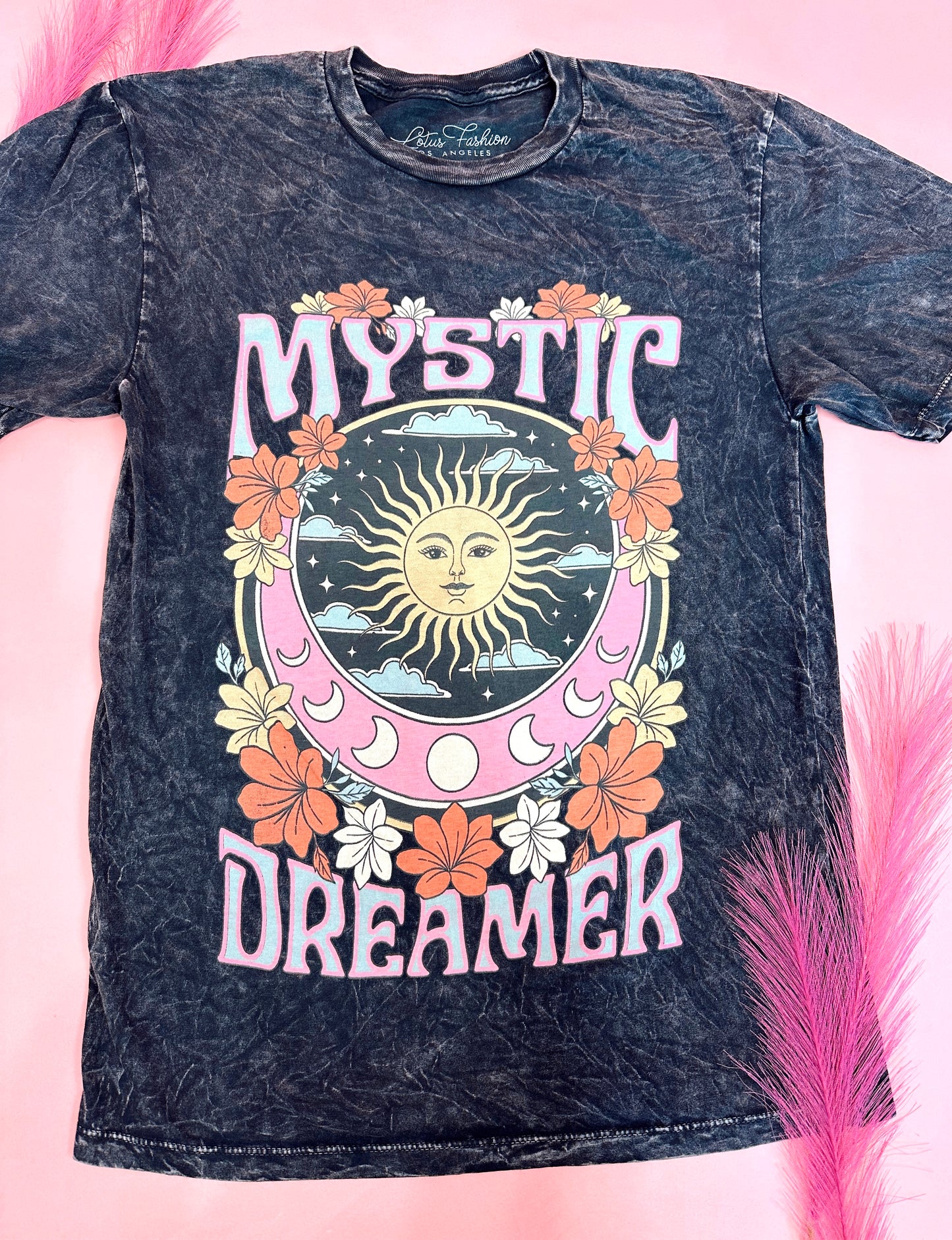 Mystic Dreamer Vintage wash Graphic Top