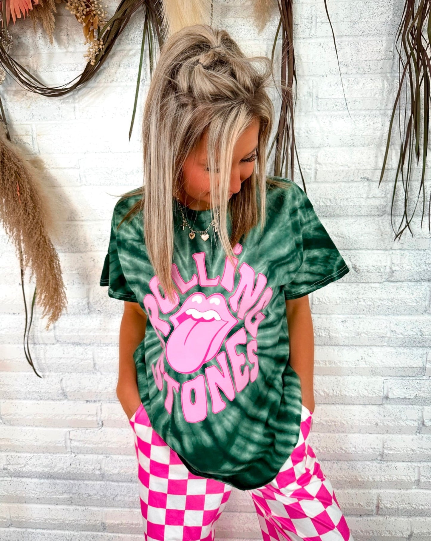 Rolling In Style Tie-dye Graphic Top