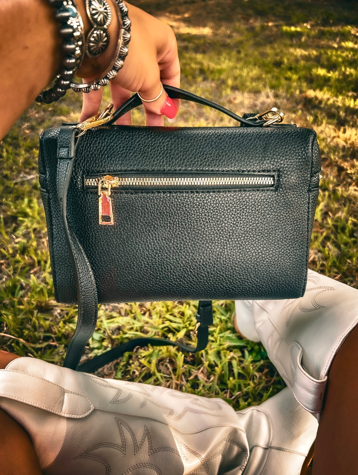 Out With The girls Black Crossbody Purse