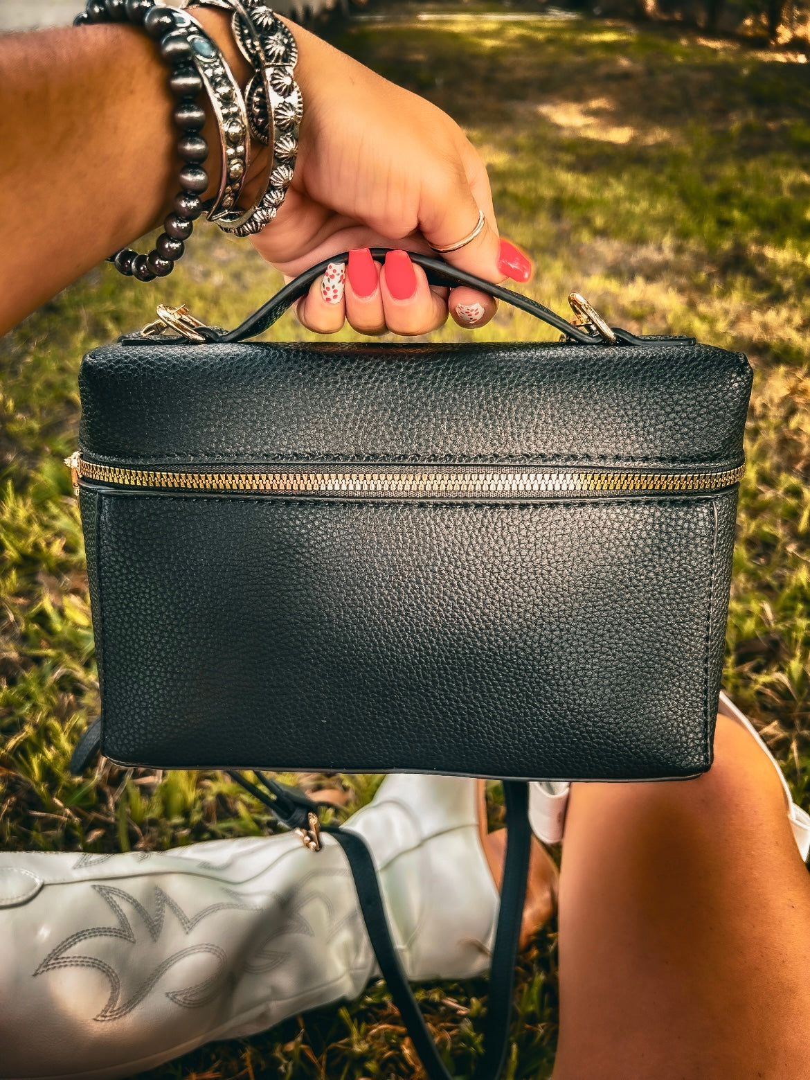 Out With The girls Black Crossbody Purse